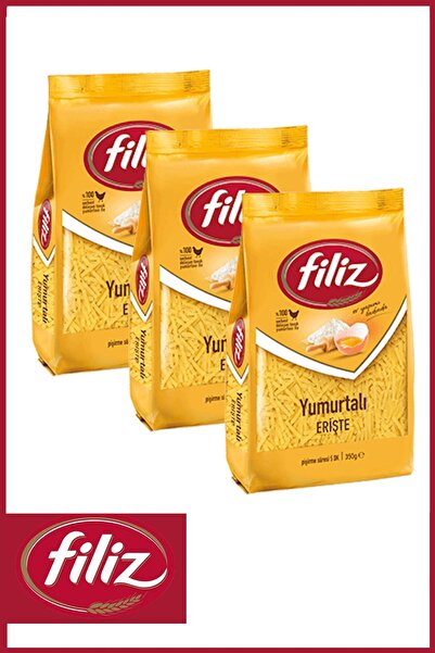 FİLİZ Yumurtalı Erişte Makarna 350 Gr. X 3 Adet