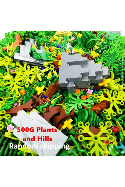 Choice1 نباتات تلال ٥٠٠ غرام، قطع بناء نباتات أشجار ١٠٠٠ غرام، مكعبات بناء تل...