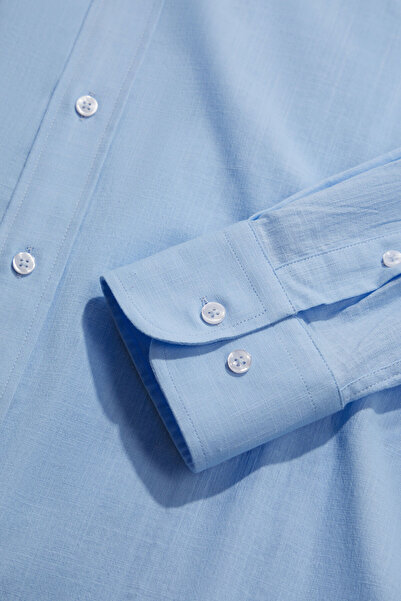 W Collection MAVİ UZUN KOLLU GÖMLEK