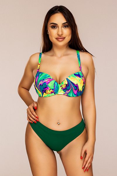 Lush Fashion Green Two-Piece Swimsuit