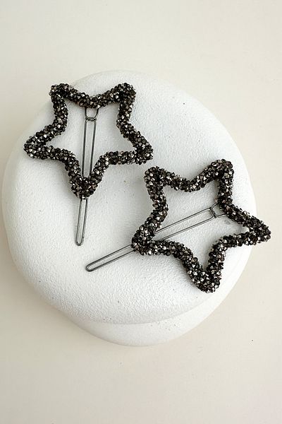 Modex Sparkling Star Figured Double Hair Side Clip (5cm)
