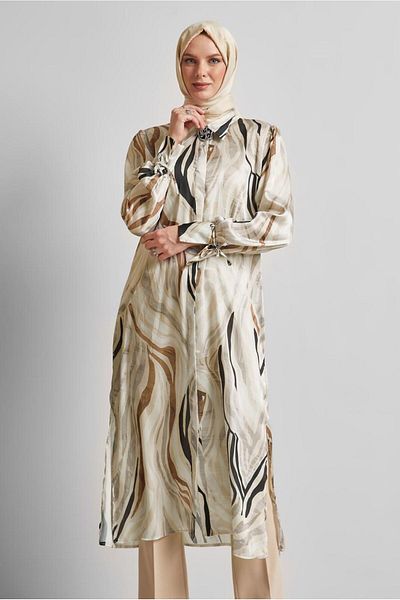 Alvina Long Satin Tunic 45457