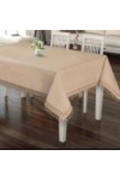 TABE Natural Linen Elegante Tablecloth, rectangular 160x220cm