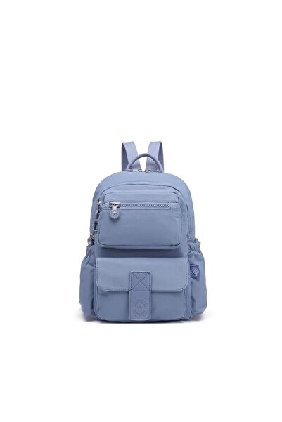 SMART BAGS Krinkıl Kumaş Su Geçirmez Kadın Sırt Çantası BC 3168 - Jeans Mavi