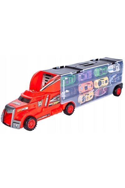 ideal STORE Camion cu 10 Masinute Metalice IDL, DOUBLE DUSTY