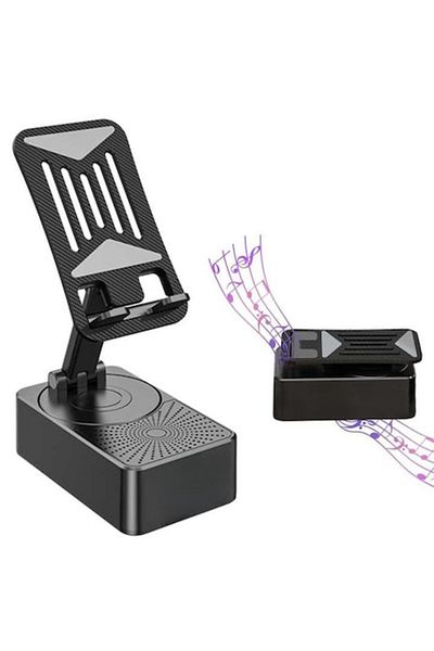 OEM Wireless Charger 3-in-1 with Adjustable Stand, Bluetooth Speaker, 5000mAh Power Bank, 15W Fast Charg