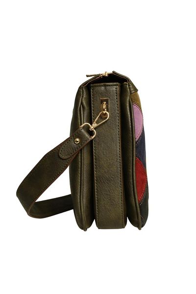 Platin Khaki Combination Women's Shoulder Bag