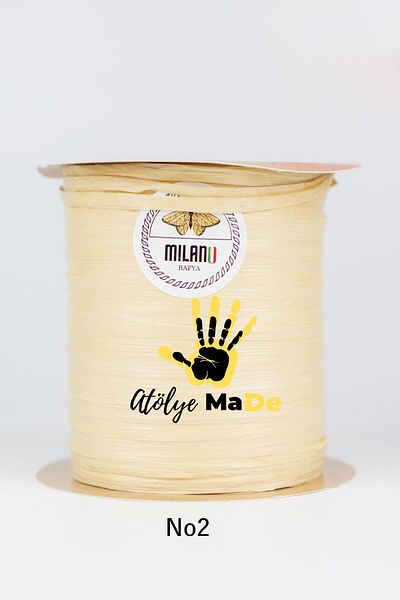 Atölye MaDe Milano Raffia 100gr Μονό Κουλούρι Κωδικός Χρώματος No02