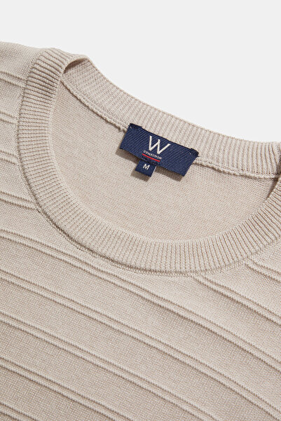 W Collection Stone Polo Neck Long Sleeve Sweatshirt