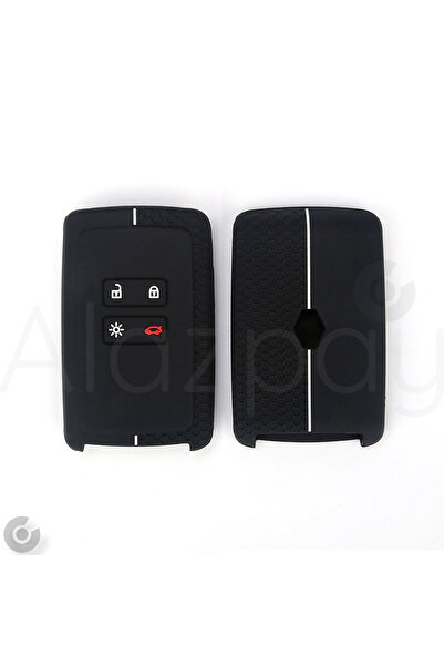 Alazpay Renault Clio 5 Megane E-tech Austral Koleos Kadjar Captur Zoe Husă din silicon pentru chei Negru Alb