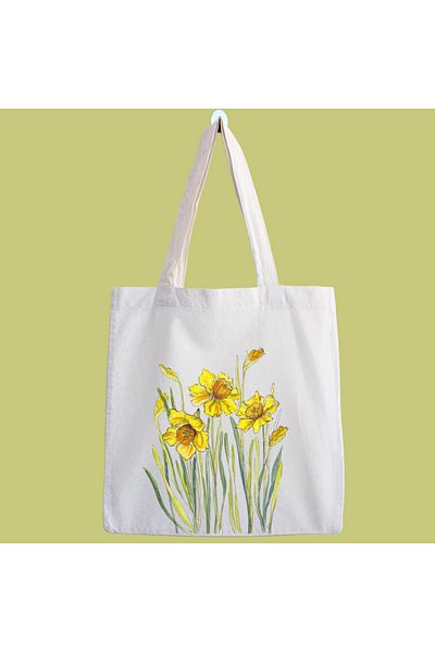 designedfy Yellow Flowers 2 Waterproof Printed Cloth Bag