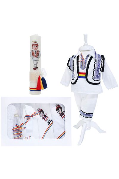 Recostore Set trusou botez baieti, model traditional, 13 piese, Recostore®, REC2493
