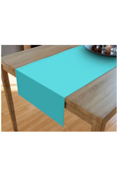 Kotonia Home față de masă simplă - 45x180 cm, cretonă, 100% bumbac, turcoaz