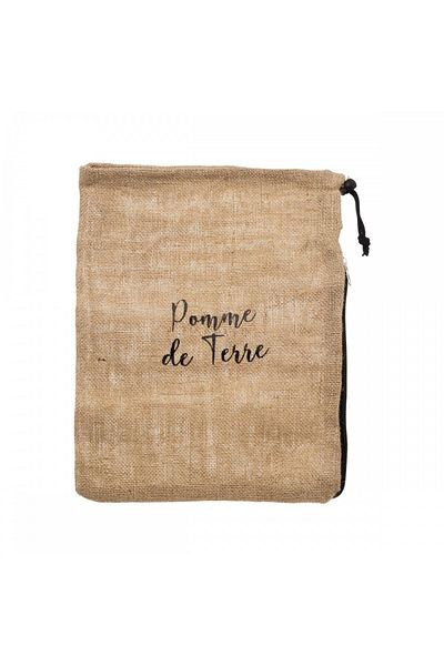 5FIVE Set of 3 storage bags Potatoes, onions and garlic, textile, French pattern, 28X38 cm