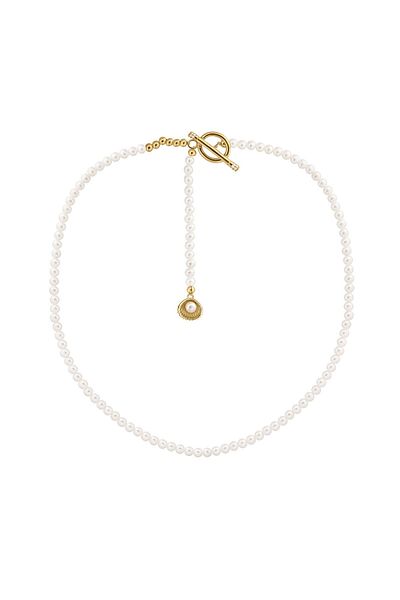 ohmygod jewelry Colier din Argint si Argint Placat cu Aur cu perle - Embrace Moi