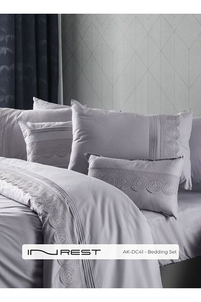 INREST طقم غطاء لحاف توليب فردي (بدون حشو) قطن 100% مقاس فردي 160×230 سم - 5 قطع