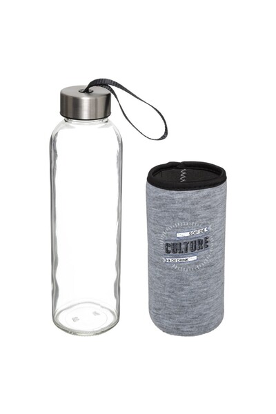 5FIVE Boute Gray water bottle, neoprene protection, 0.5 liters