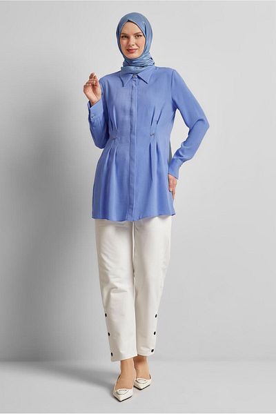 Alvina TUNICĂ DE LINEN LOOK 45426