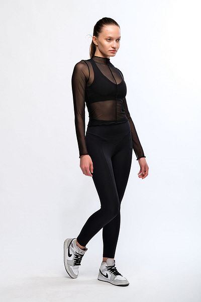 Chandraswear Black Women's High Waist Recovery Sports Leggings - Velong