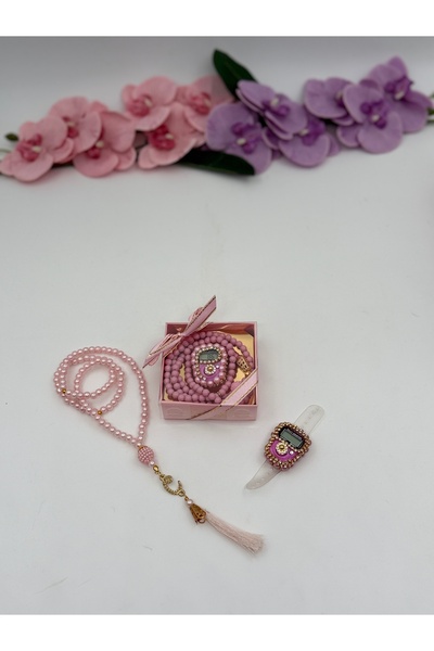 Uğurlu Hac مجموعة مسبحة اللؤلؤ المزدوجة