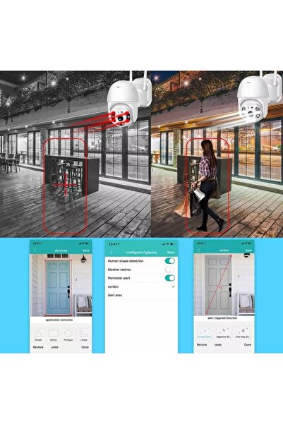 FOXMAG24 Cameră supraveghere PTZ IP, audio, 4X zoom, WiFi, 1080P, AI detectare, interior/exterior