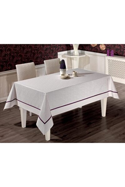 TABE Față de masă Damasc Daisy 160x220cm, Alb