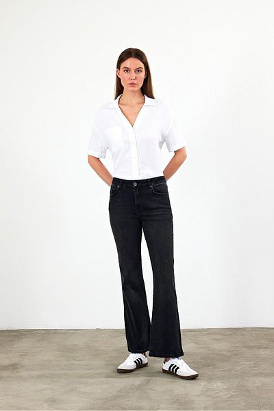 VENA Pantaloni de damă Emilie Black Bootcut Jean