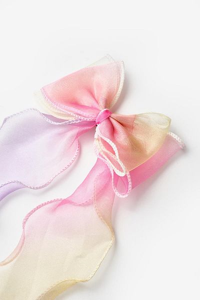 Le Mabelle Yellow Ribbon Bow Girl's Buckle