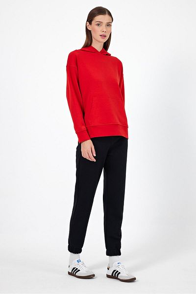 VENA Women's Black Regular Fit Basic Sweatpants with Elastic Legs