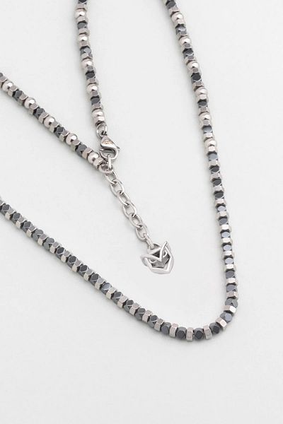 So CHIC... Hematite Stone Silver Men's Necklace
