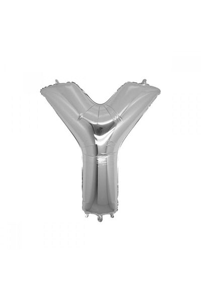 Deniz Party Store Silver Foil Balloon (Y) Letter 36 - 40 cm