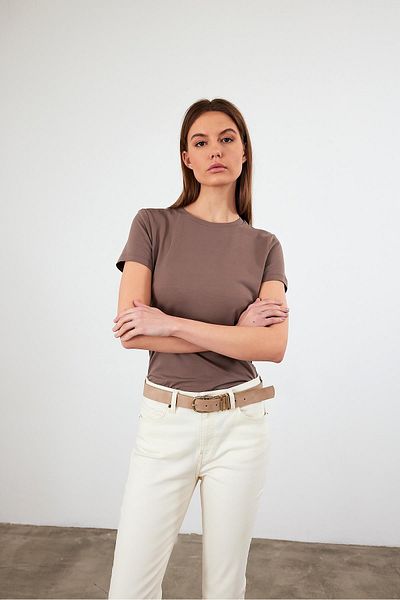 VENA Γυναικείο μπλουζάκι Rachel Vison Crew Neck Slim Fit Basic T-Shirt