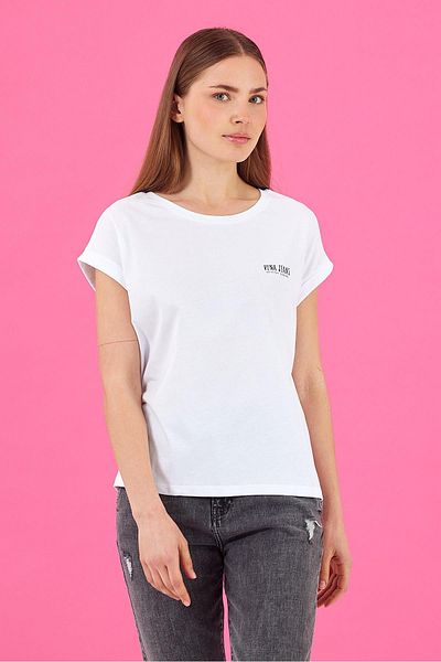 VENA Tricou Cindy White Vena Logo de damă