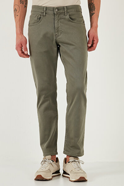 Buratti Stretch Cotton Comfort Fit High Waist Pipe Leg Jeans Men's Jeans 4400S65Texas