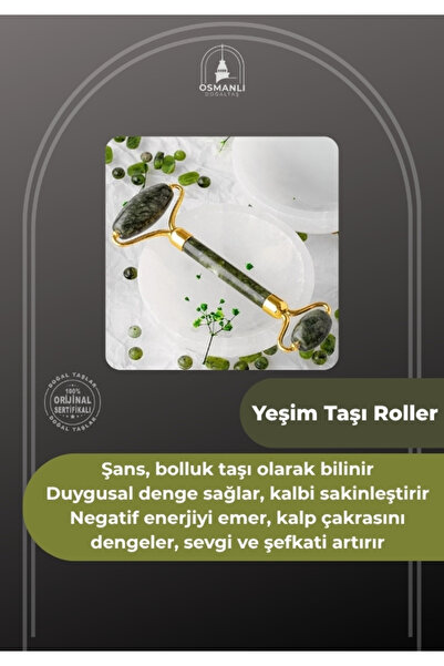 OSMANLI DOĞAL TAŞ Yeşim Taşı Roller Masaj Aleti