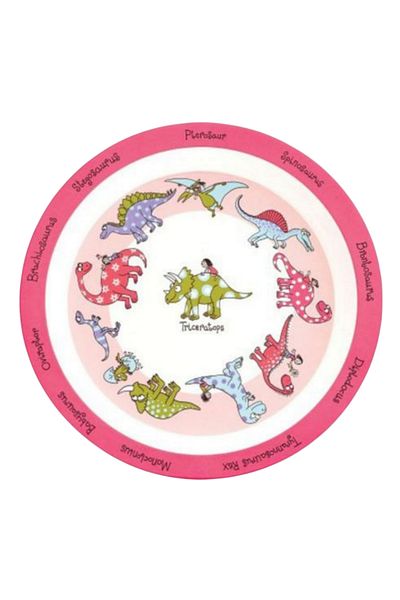 Tyrrell Katz Melamine Food Plate // Pink Dino