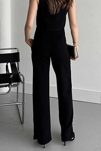 Paw Garage Modal Kumaş Palazzo Kadın Pantolon, Korsajlı Premium İşçilik