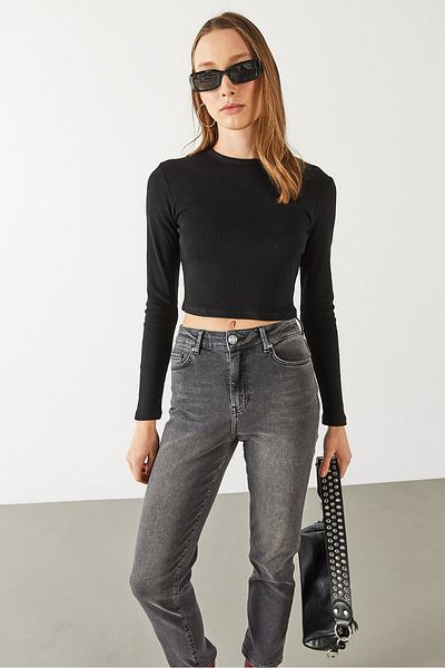 VENA Tricou Maria cu mânecă lungă - NEGRU