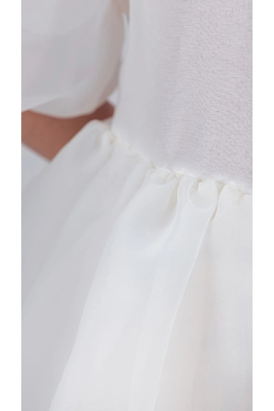 vestitino Tailed Girl's Evening Dress Karolin Fabric