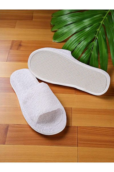 Ender Home Papuci de maternitate - prosop, antiderapante și groase, cu vârf deschis, baie acasă, hotel