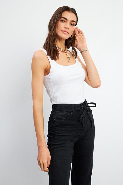 VENA Women's Marci White Slim Fit Tank Top - 22707-022
