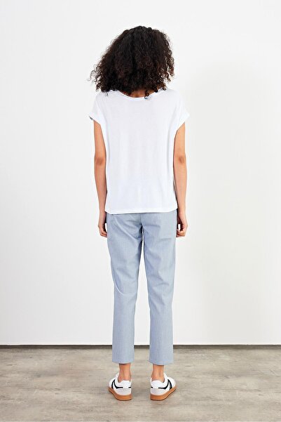 VENA Γυναικείο μπλουζάκι Cindy Λευκό Κοντό Μανίκι Κανονική Εφαρμογή Βασικό Modal (Lyocell)