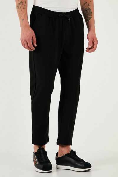Buratti Cotton Regular Fit High Waist Straight Leg Lawn Jogger Pants Men's Trousers 5908058