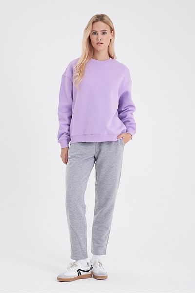 VENA Γυναικείο βαμβακερό παντελόνι Larissa Grey Melange Regular Fit