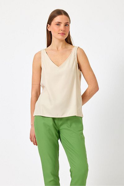 VENA Ashley V Blouse - Γυναικεία μπλούζα Lyocell με λεπτομέρεια από πέτρα