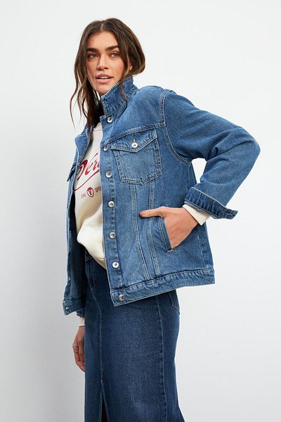 VENA Jachetă de damă Maya Vintage albastru închis de jeans