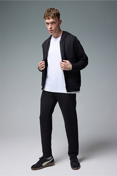 VENA Βαμβακερό παντελόνι Karl Regular Fit - Μαύρο