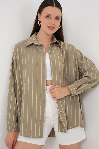 Bigdart Koszula w kratkę oversize 3900 - zielona