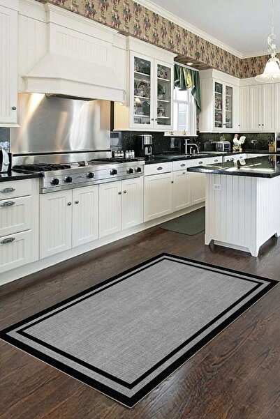 Zeria Home Modern Dijital Baskı Kaymaz Taban Yıkanabilir Jüt Hasır Görünümlü ...