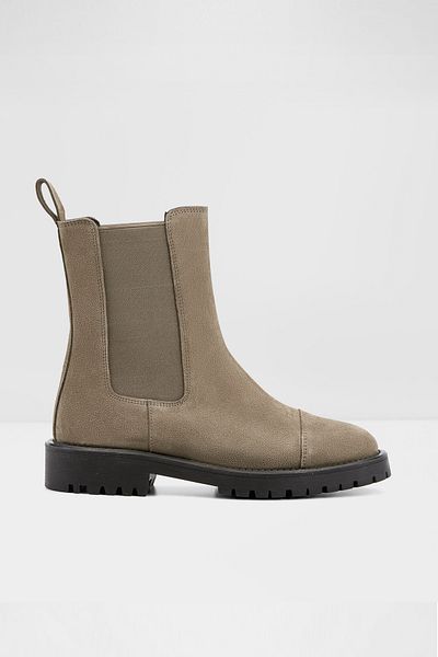 Aldo Γυναικείες flat μπότες από γνήσιο δέρμα Mink